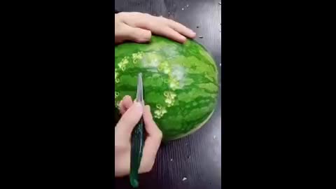 This fancy watermelon carving