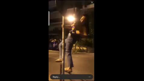 HMC while I try to pole dance on a street sign