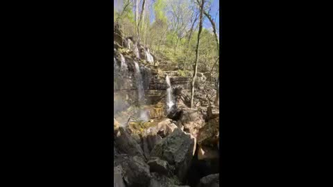 Opening near a waterfall on our hike