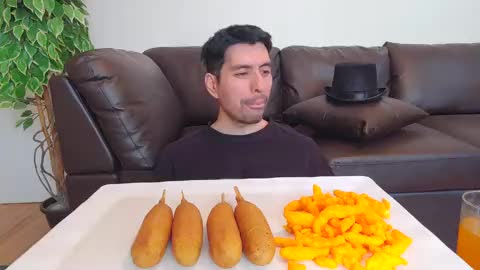 Vegan corn dogs and Cheetos mukbang